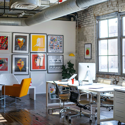 Vibrant workspace of a modern marketing company