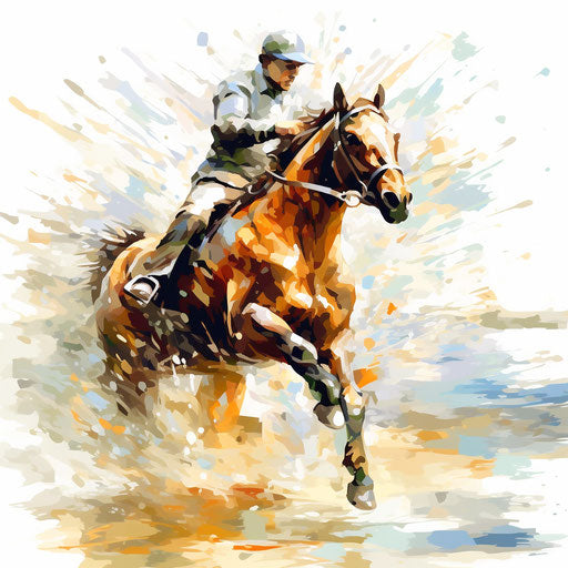 Quick clipart in the style of Impressionistic Art, on white background