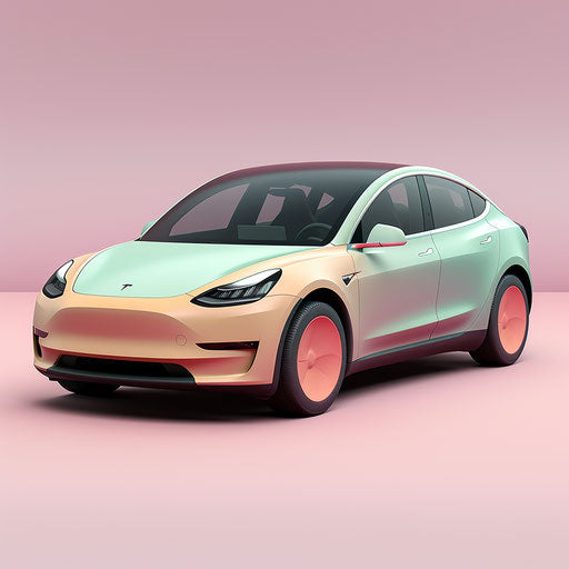 Pastel colors Tesla Model Y