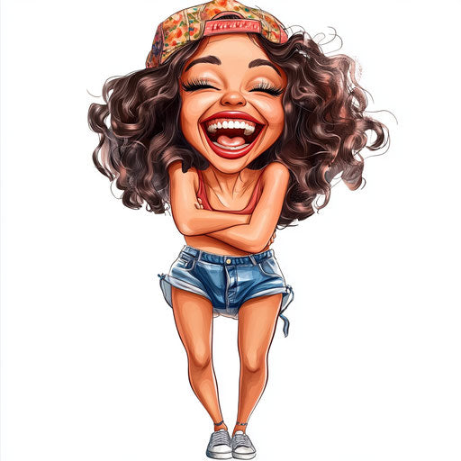 Inspiring Happiness Caricature Clipart for Educational Materials