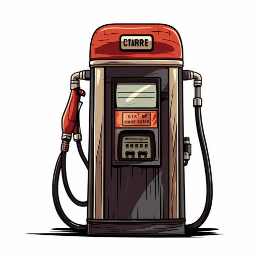 Gas illustration in the style of Chiaroscuro Art, on white background