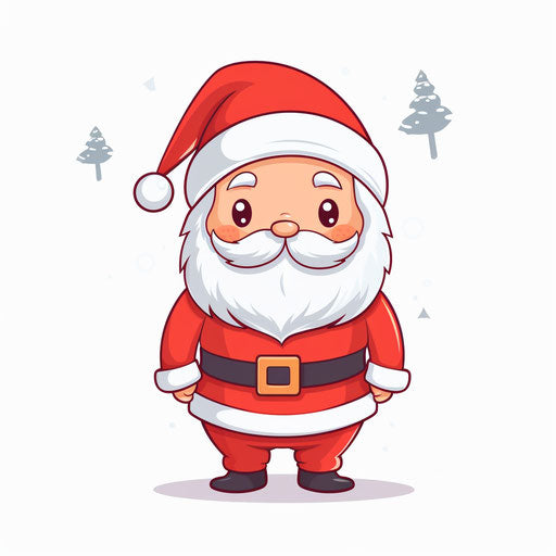 Minimalist Merry Christmas and Happy New Year clipart on white