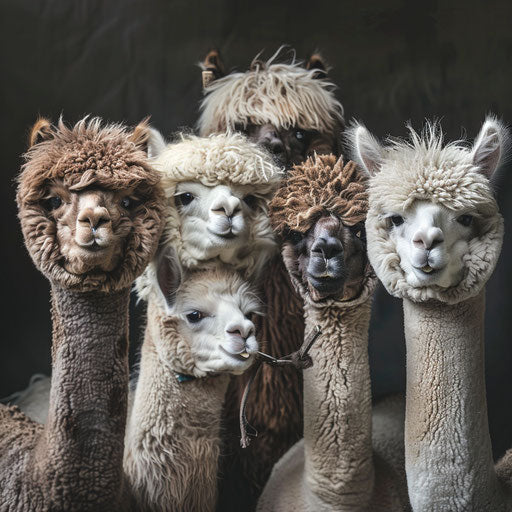 Alpacas during shearing season, showcasing appearance transformation