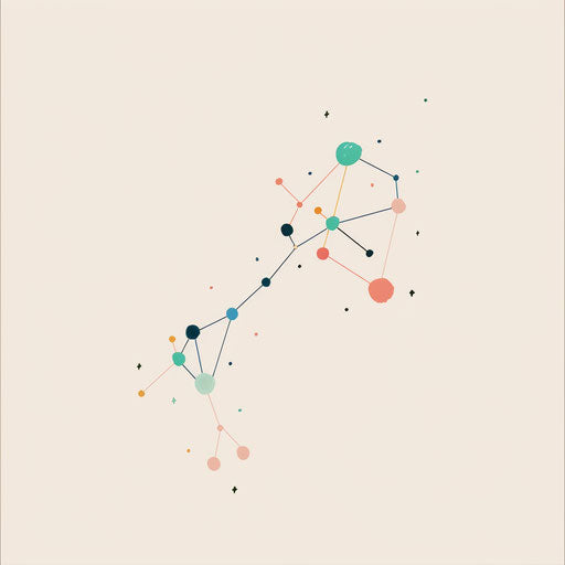 Beautiful flat tattoo sketch of Gemini constellation