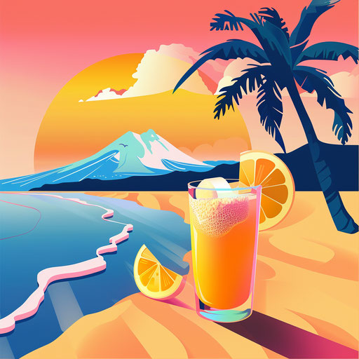 Summary clipart in photorealistic style on random flat background