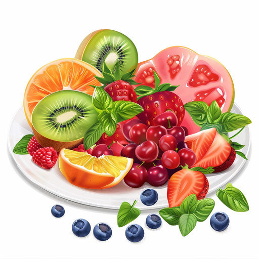 Realistic nutrition illustration on flat white background