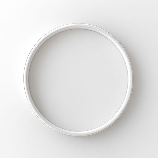 3D circle on flat white background, isolated clipart