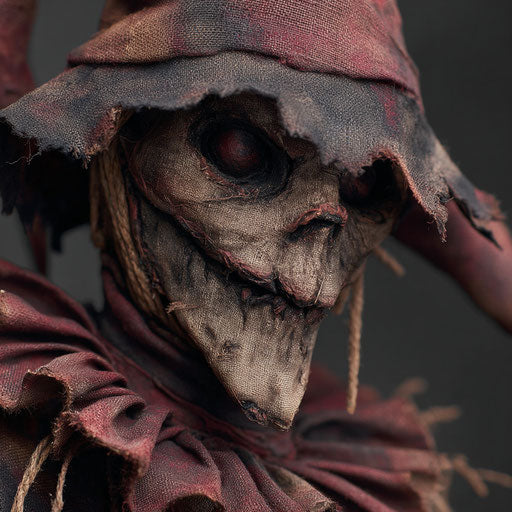 A Disturbing Figure with a Skeletal Face