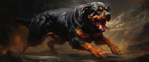 The Rottweiler Gains Speed Running