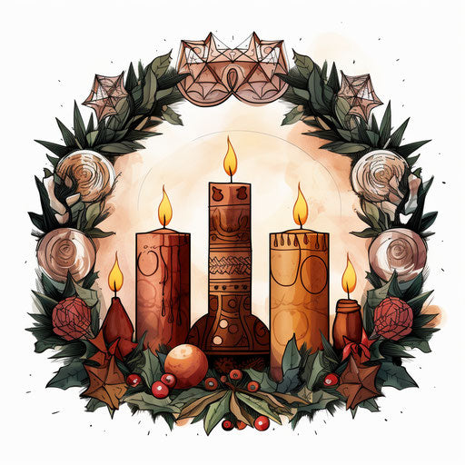 Illustration in Chiaroscuro Art style, white background