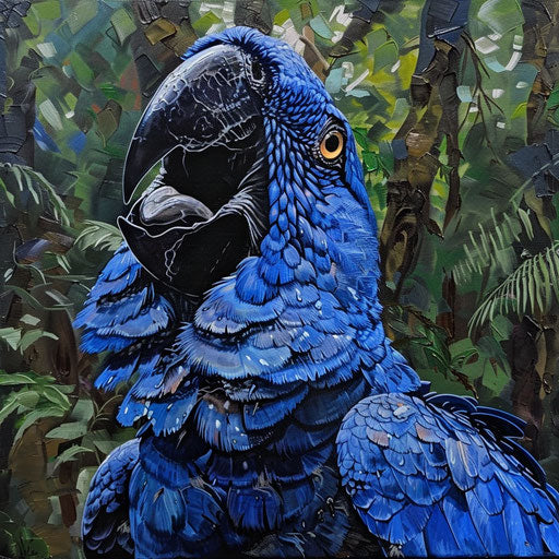 Spix's macaw calling in the forest