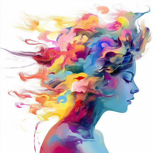 Mind clipart in the style of Impressionistic Art