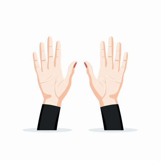 Clapping hands clipart in the style of Minimalist, on a white background