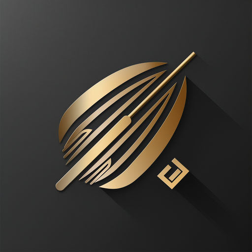 Modern cleaning logo with sleek lines and a metallic background