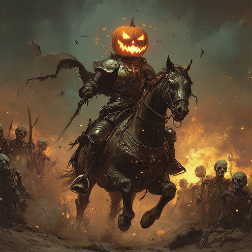 Headless knight on battlefield