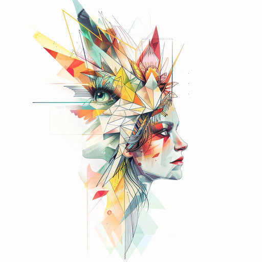 Abstract Athena Tattoo Design