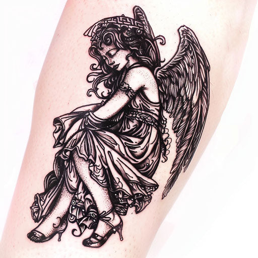 Guardian Angel Tattoo Design Set