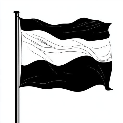 Minimalist flag in an artistic setting