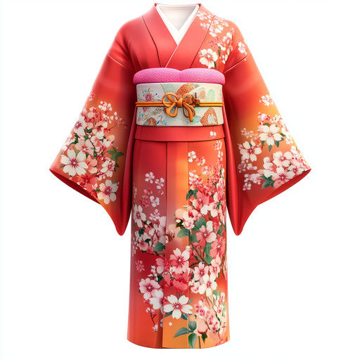 Realistic clipart of a kimono, high resolution, isolated