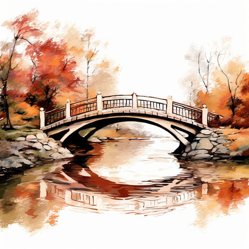 Bridge illustration in the style of Impressionistic Art