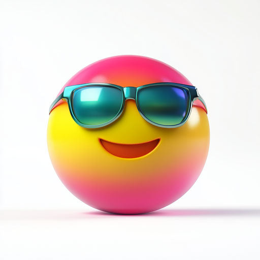 Realistic 3D emoji on flat white background, isolated clipart
