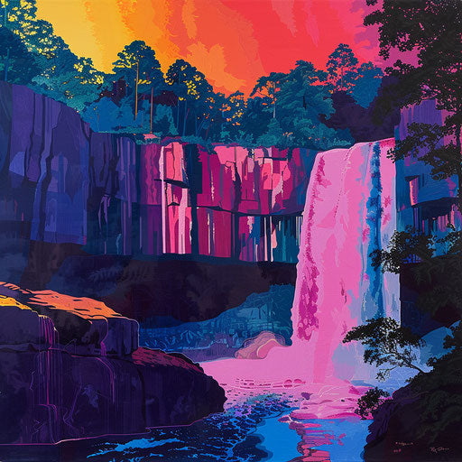Noccalula Falls, Alabama, bold color palette