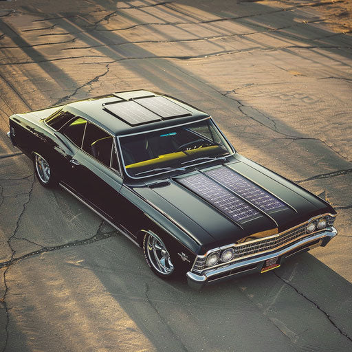 1967 Chevrolet Bel Air with electric drivetrain and solar panels
