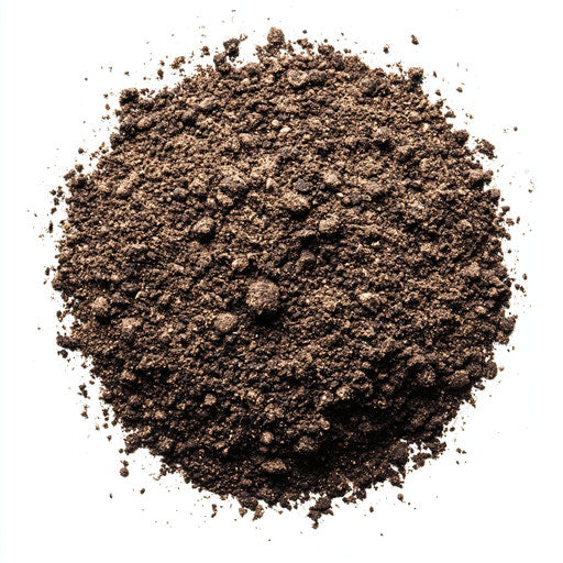 3D soil on flat white background, isolated clipart