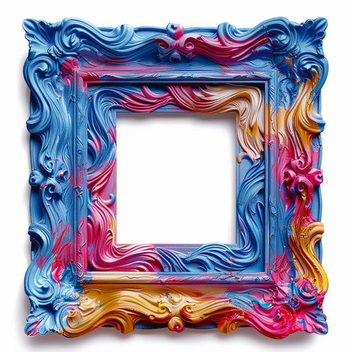 Realistic photo frame clipart on flat white background