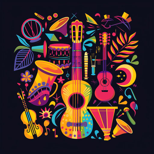 Cultural and vibrant logo for music festival