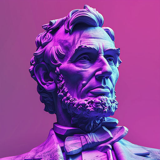 Presidents Day clipart on bright magenta background