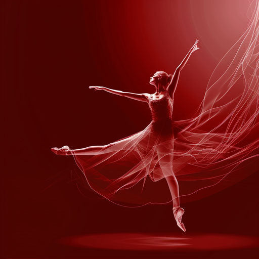 Realistic dance clipart on a rich burgundy background