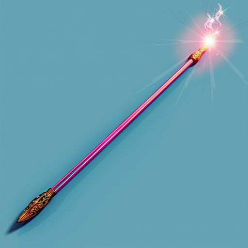 Magic wand clipart in photo realistic style with random color background