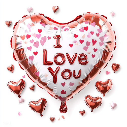Heart-shaped 'I Love You' balloon for Valentine's Day