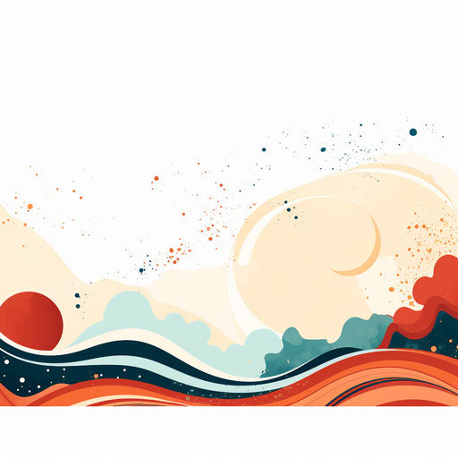 Minimalist style banner on white background