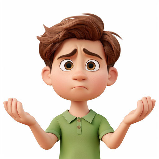 Displeased person with neutral expression