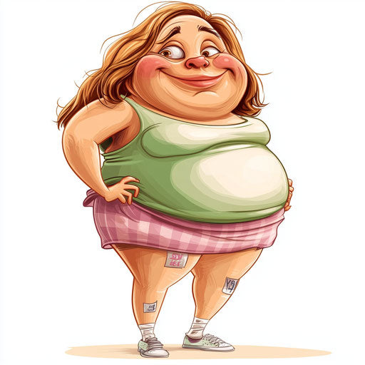 Humorous caricature of a get well soon clipart