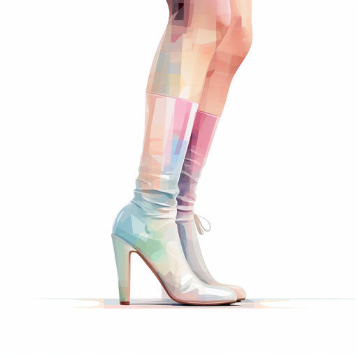 Leg illustration in the style of pastel colors