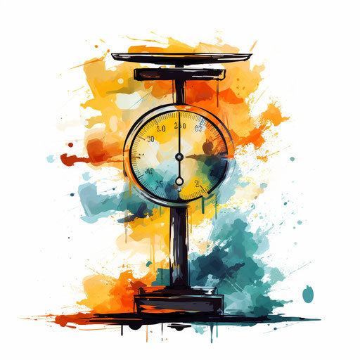 Scaled clipart in the style of Impressionistic Art on white background