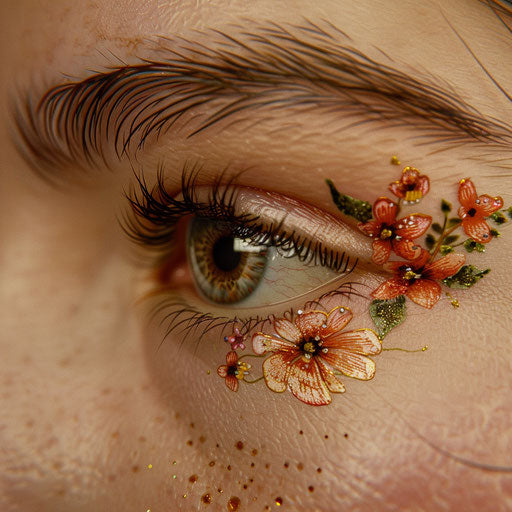 Floral pattern around the eye