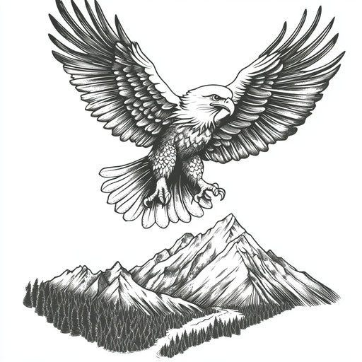 Eagle Tattoo On Hand Tattoo Blueprint Kit