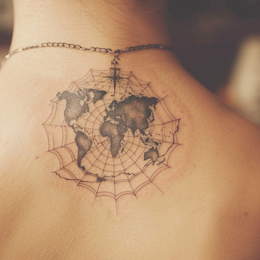 Spider Web Stencil Tattoo Kit