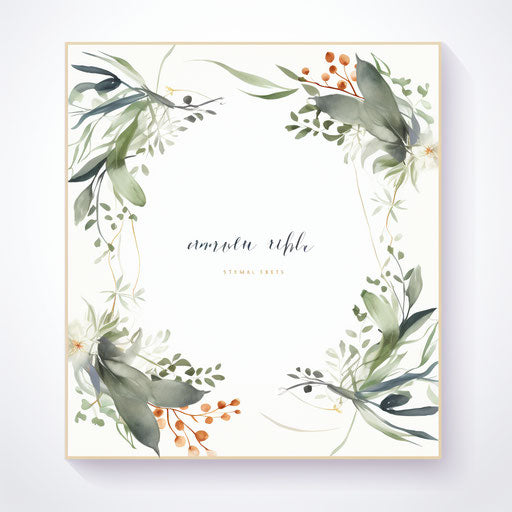 Minimalist style invitation clipart on white background