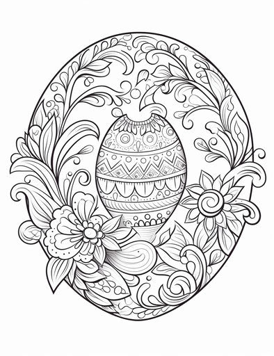 Easter decoration coloring page