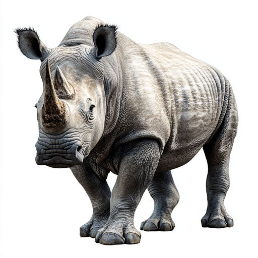 Realistic clipart of a Rhinoceros, high resolution