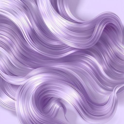 Realistic hair clipart on flat lavender background