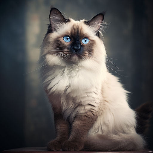 A ragdoll cat