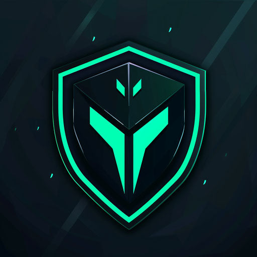 Professional gamers logo with a shield icon on a dark green background, conveying trustworthiness