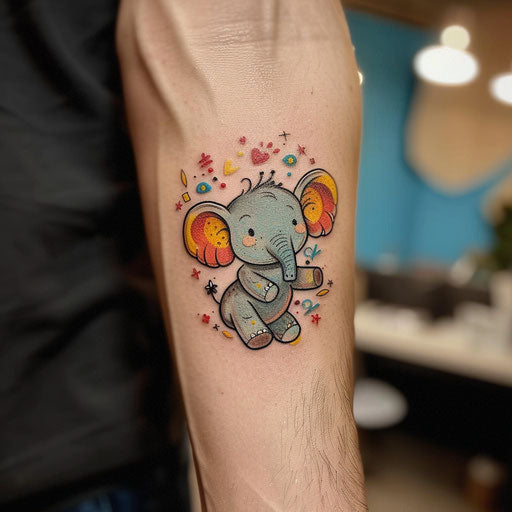 Mental health tattoos with encouraging and funny animals