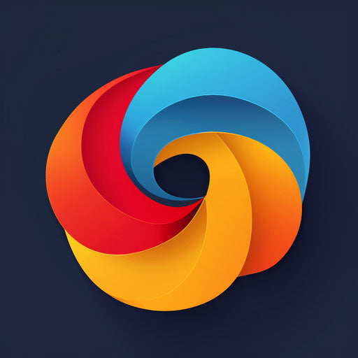 Best logo design with dynamic shapes and vibrant colors